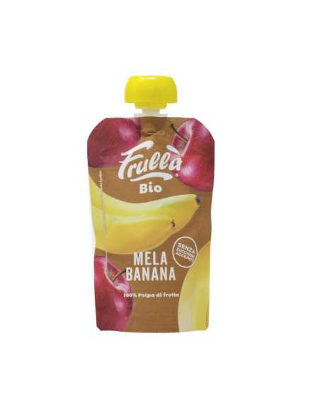 Pure de manzana y platano bio doypack 100g Frulla Pure de manzana y platano bio doypack 100g Frulla